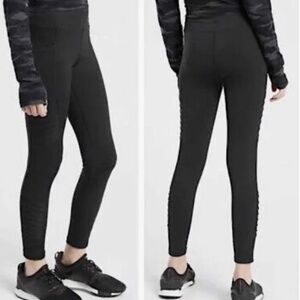 EUC Athleta girl moto-ovation 2.0 tights in black - XXL (16)